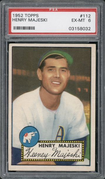 1952 Topps Henry Majeski #112 Philadelphia Athletics PSA 6 front of card