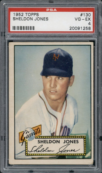 1952 Topps Sheldon Jones #130 New York Giants PSA 4 front of card