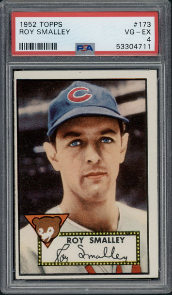 1952 Topps Roy Smalley #173 Chicago Cubs PSA 4 front of card