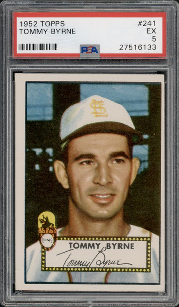 1952 Topps Tommy Byrne #241 St. Louis Browns PSA 5 front of card