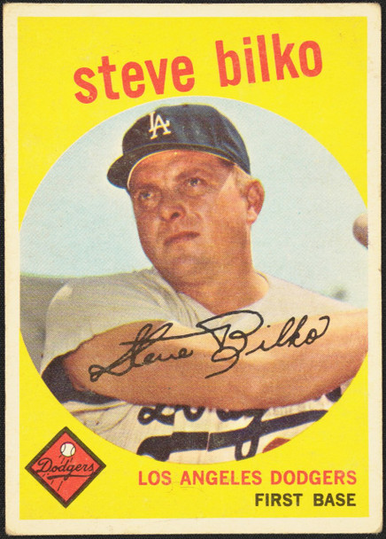 1959 Topps Steve Bilko #43 Los Angeles Dodgers EX R100048 front of card