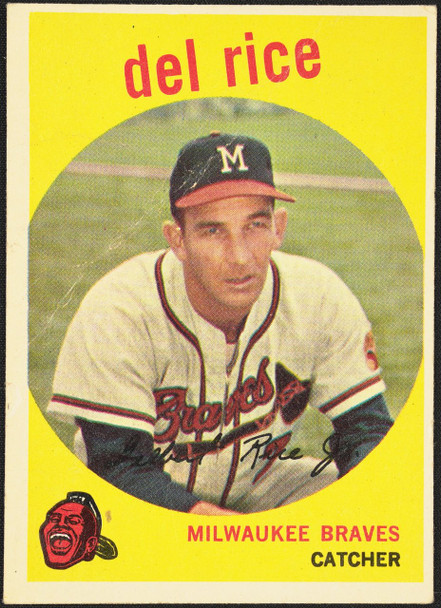 1959 Topps Del Rice #104 Milwaukee Braves VG-EX R100060 front of card