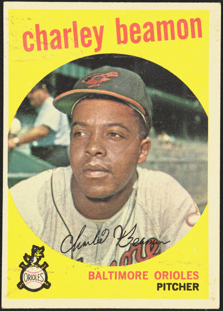 1959 Topps Charley Beamon #192 Baltimore Orioles RC Low Grade - Marks R100096 front of card