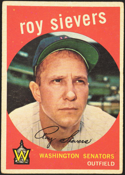 1959 Topps Roy Sievers #340 Washington Senators VG-EX R100111 front of card
