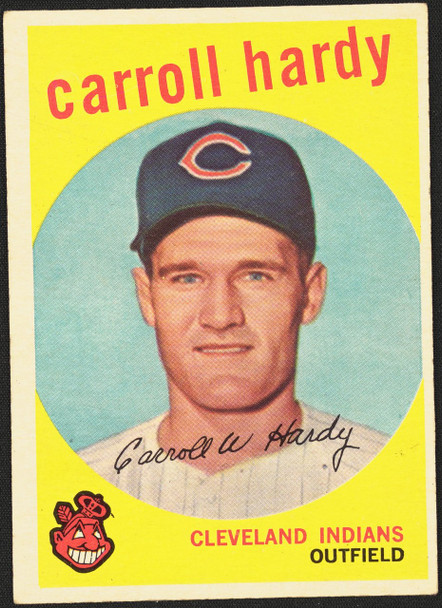1959 Topps Carroll Hardy #168 Cleveland Indians EX R100165 front of card