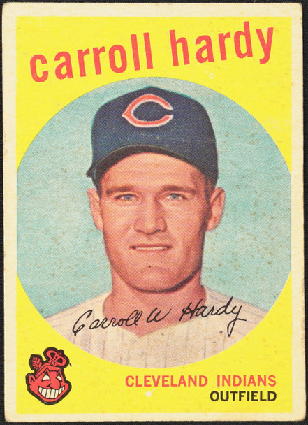 1959 Topps Carroll Hardy #168 Cleveland Indians VG R100166 front of card