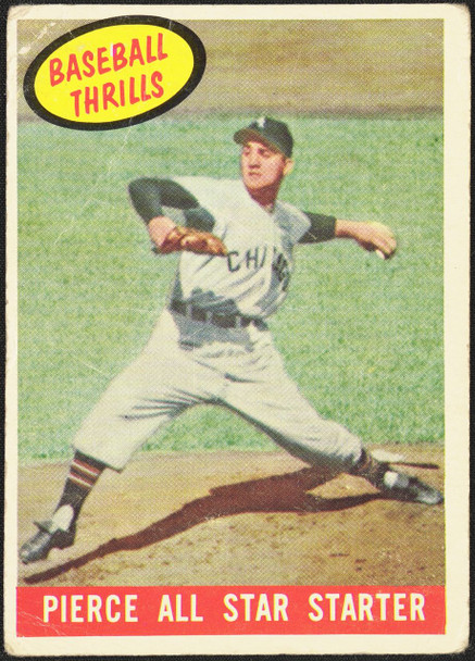 1959 Topps Pierce All-Star Starter #466 Baseball Thrills Chicago White Sox Good R100173 front of card