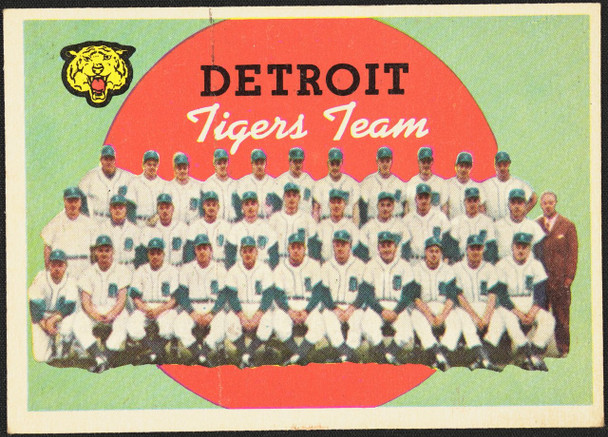 1959 Topps Detroit Tigers #329 Team Checklist Detroit Tigers Low Grade - Creases R100188 front of card