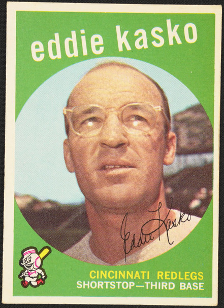 1959 Topps Eddie Kasko #232 White Back Cincinnati Redlegs EX R100190 front of card
