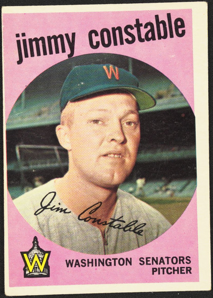 1959 Topps Jimmy Constable #451 Washington Senators RC VG-EX R100199 front of card