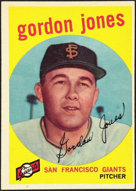 1959 Topps Gordon Jones #458 San Francisco Giants EX R100201 front of card