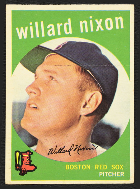 1959 Topps Willard Nixon #361 Boston Red Sox Low Grade - Creases front of card