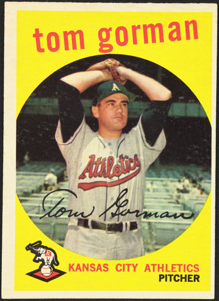 1959 Topps Tom Gorman #449 Kansas City Athletics VG-EX R100222 front of card
