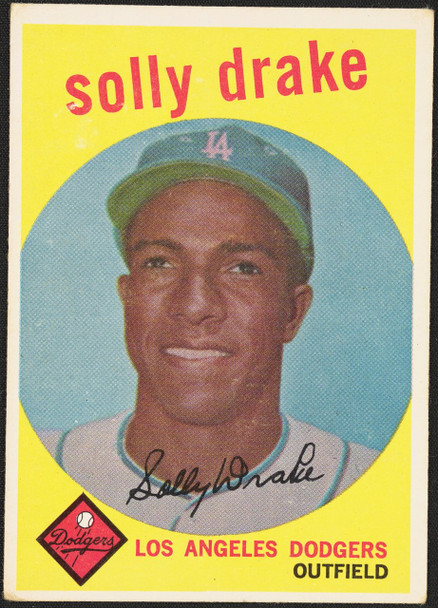 1959 Topps Solly Drake #406 Los Angeles Dodgers VG-EX R100241 front of card