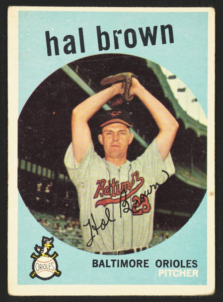 1959 Topps Hal Brown #487 Baltimore Orioles VG R100255 front of card