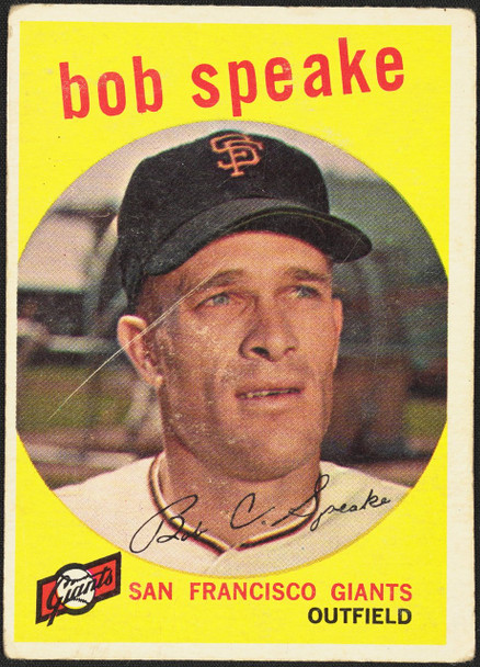 1959 Topps Bob Speake #526 San Francisco Giants Good R100274 front of card