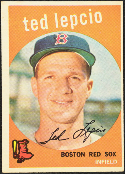 1959 Topps Ted Lepcio #348 Boston Red Sox VG-EX R100282 front of card