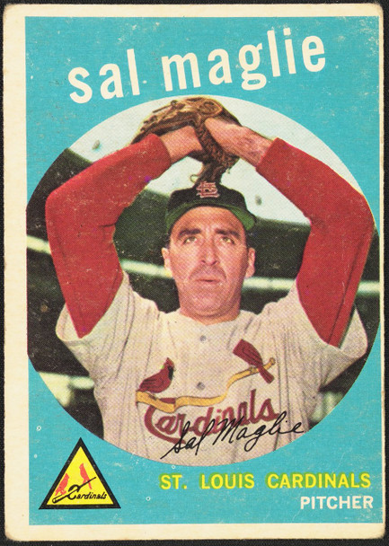 1959 Topps Sal Maglie #309 St. Louis Cardinals VG R100284 front of card