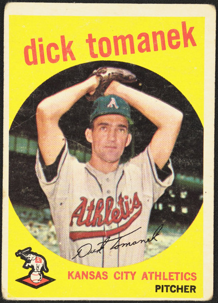 1959 Topps Dick Tomanek #369 Kansas City Athletics VG R100291 front of card