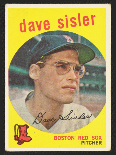 1959 Topps Dave Sisler #384 Boston Red Sox EX R100294 front of card