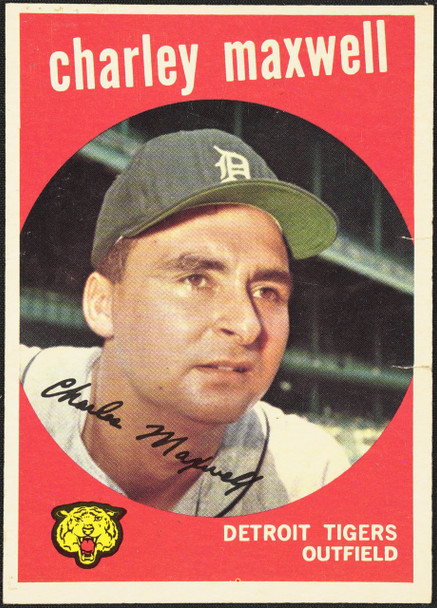 1959 Topps Charley Maxwell #481 Detroit Tigers Low Grade - Creases R100298 front of card