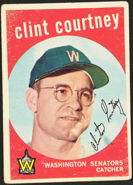 1959 Topps Clint Courtney #483 Washington Senators Low Grade - Marks R100300 front of card