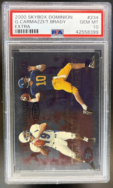 Front of 2000 SkyBox Dominion Carmazzi / Brady #234 Extra RC PSA 10