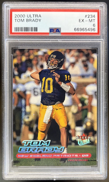 2000 Fleer Ultra Tom Brady #234 Rookie Card PSA 6 — front of card