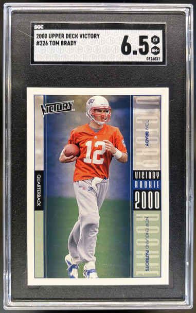 2000 Upper Deck Victory Tom Brady #326 Rookie Card SGC 6.5 — front of card
