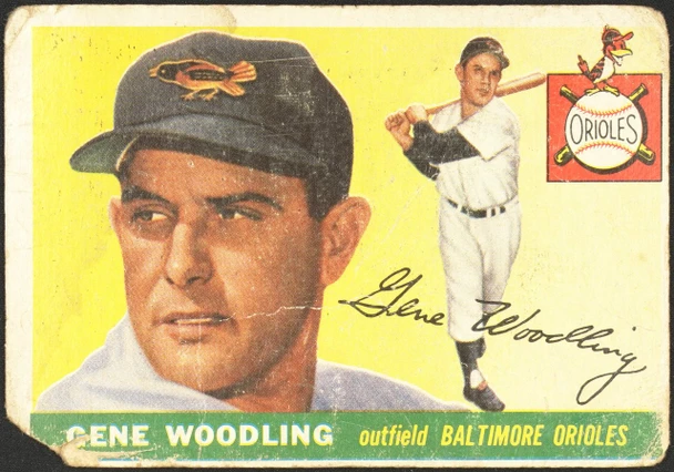 1955 Topps Gene Woodling #190 Baltimore Orioles High Number Poor front of card