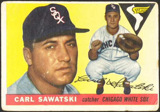 1955 Topps Carl Sawatski #122 Chicago White Sox Fair front of card
