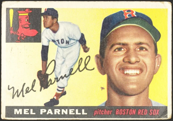 1955 Topps Mel Parnell #140 Boston Red Sox Low Grade - Marks front of card