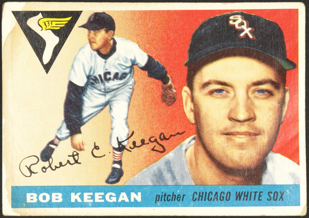 1955 Topps Bob Keegan #10 Chicago White Sox Low Grade - Creases front of card