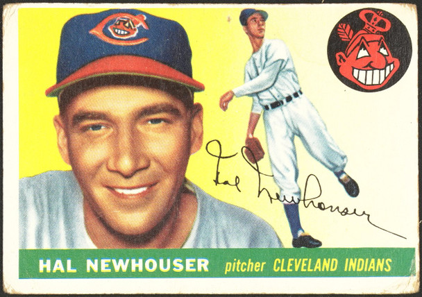 1955 Topps Hal Newhouser #24 Cleveland Indians Fair front of card