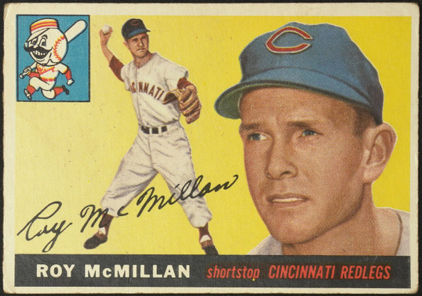 1955 Topps Roy McMillan #181 Cincinnati Redlegs High Number Fair — Example B front of card