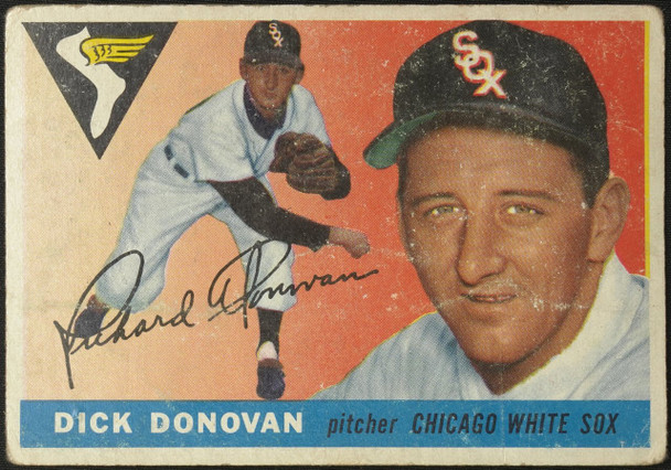 1955 Topps Dick Donovan #146 Chicago White Sox RC Fair Example A front of card