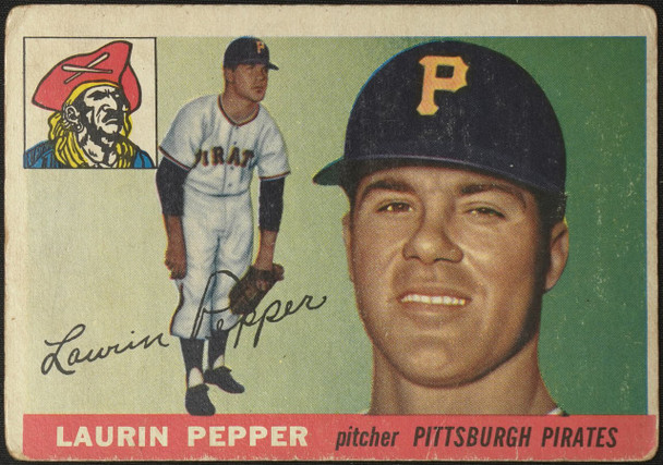 1955 Topps Laurin Pepper #147 Pittsburgh Pirates Fair — Example A front of card