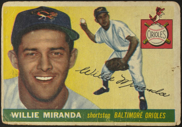 1955 Topps Willie Miranda #154 Baltimore Orioles Fair Example A front of card
