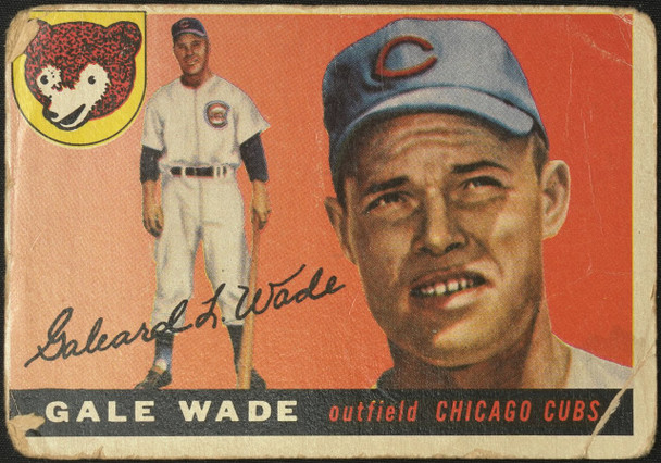 1955 Topps Gale Wade #196 Chicago Cubs High Number Low Grade - Creases — Example C front of card