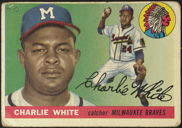 1955 Topps Charlie White #103 Milwaukee Braves RC Fair Example A front of card
