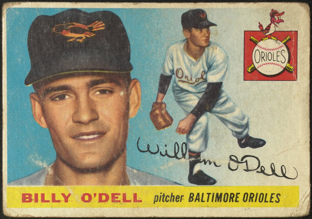 1955 Topps Billy O'Dell #57 Baltimore Orioles Fair Example B front of card