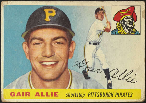1955 Topps Gair Allie #59 Pittsburgh Pirates Fair Example C front of card