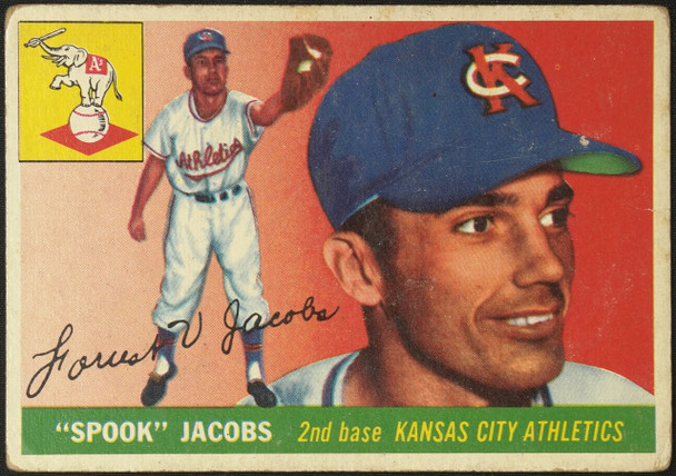 1955 Topps Spook Jacobs #61 Kansas City Athletics Fair Example C front of card