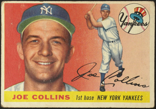 1955 Topps Joe Collins #63 New York Yankees Fair Example A front of card