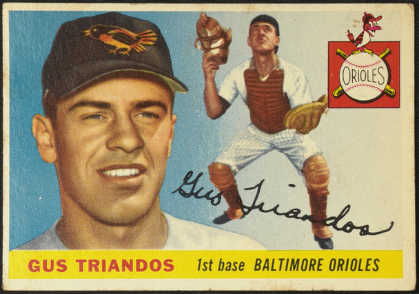 1955 Topps Gus Triandos #64 Baltimore Orioles RC Fair Example B front of card