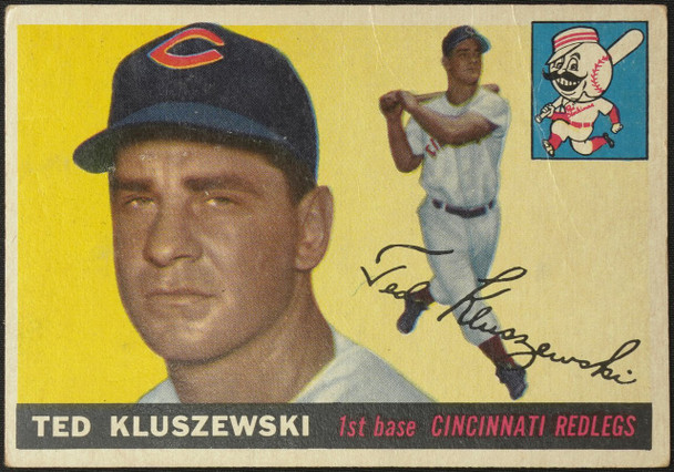 1955 Topps Ted Kluszewski #120 Cincinnati Redlegs Low Grade - Creases Example B front of card