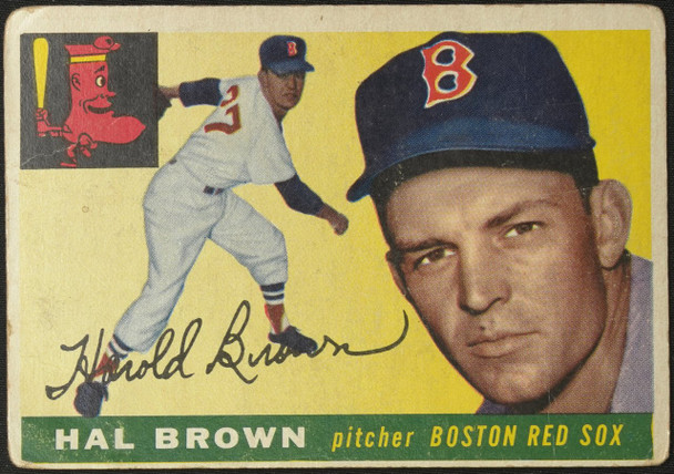1955 Topps Hal Brown #148 Boston Red Sox Fair Example B front of card