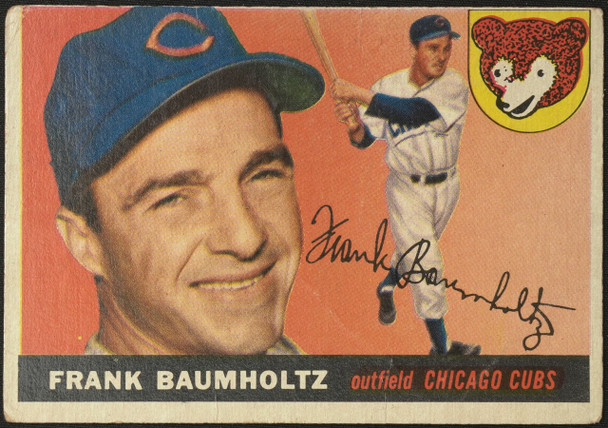 1955 Topps Frank Baumholtz #172 Chicago Cubs High Number Fair front of card