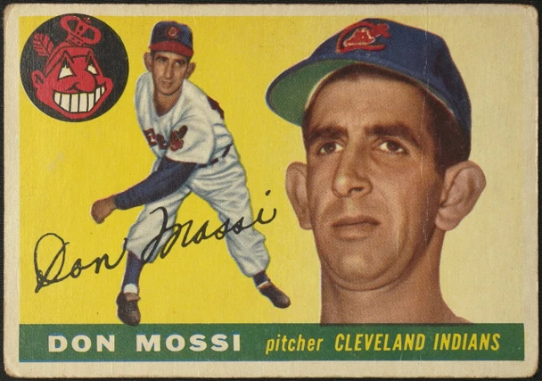 1955 Topps Don Mossi #85 Cleveland Indians Fair Example B front of card