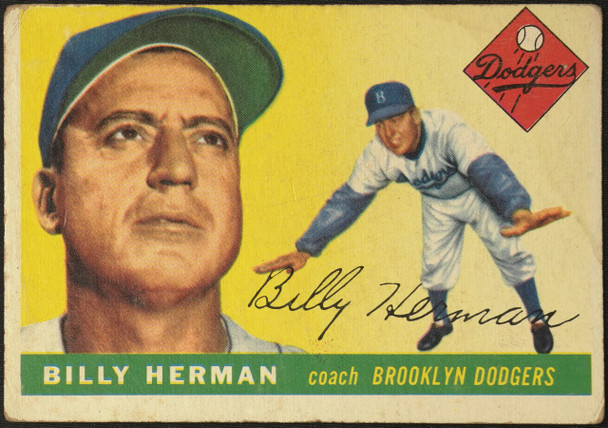 1955 Topps Billy Herman #19 Brooklyn Dodgers Fair Example C front of card